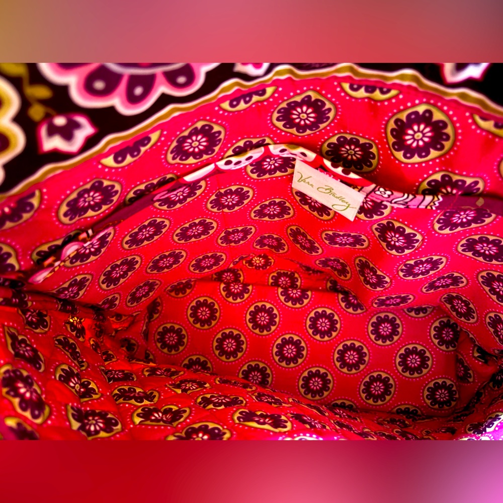 NWOT Vera Bradley Pink/Purple Floral Paisley Tote Bag - Picture 4 of 4